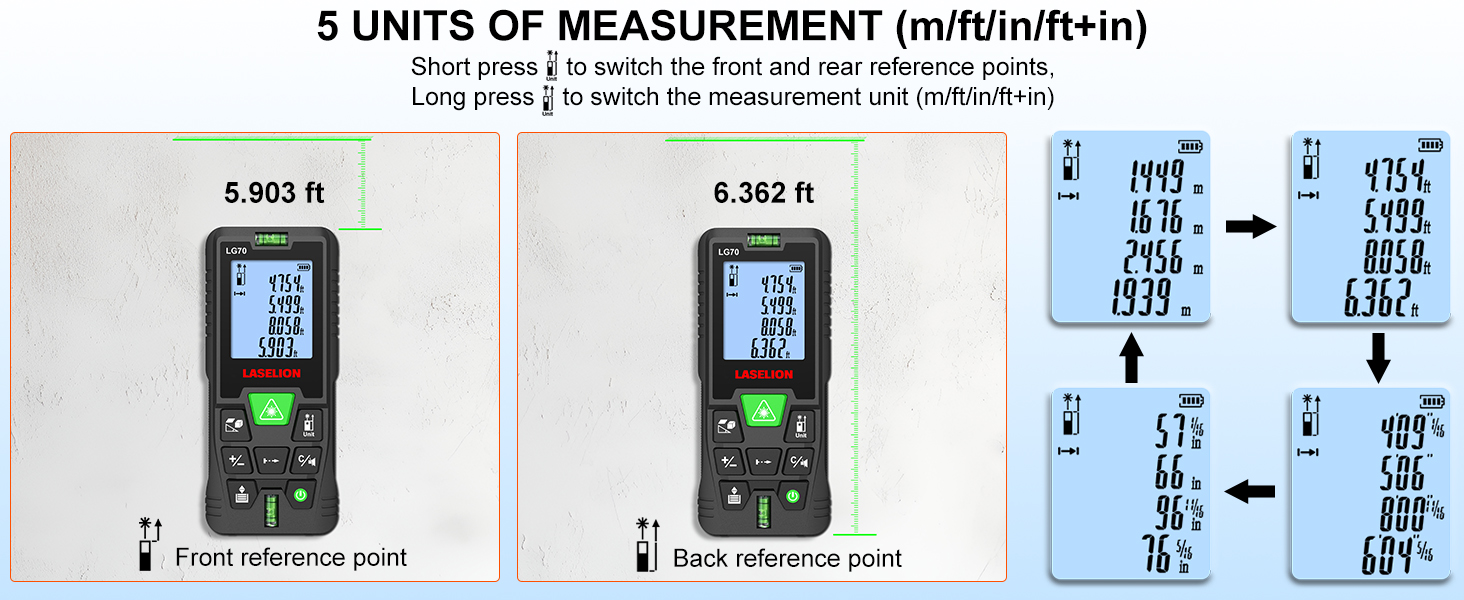 digital tape measure with laser