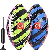 QPAU Water Football for Pool, Beach &amp; Backyard - Waterproof Pool Football with Double Laces, Easy...