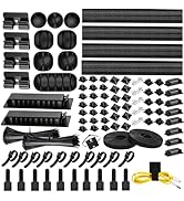 [313Pcs] Cable Management Kit, 67 Adhesive Cable Clips, Topavatop Desk Cord Organizer, 22 Reusabl...
