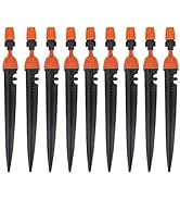 CTKcom Micro Spray Adjustable 360 Degree Water Flow Irrigation Drippers on Stake Emitter Drip Sys...