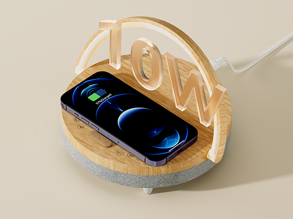 bedside lamp with wireless charger