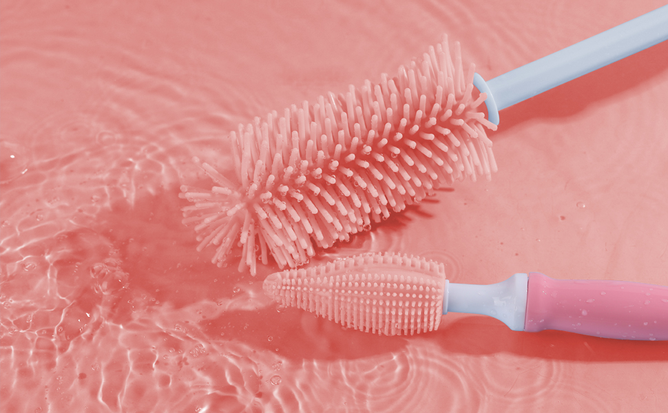 Silicone baby bottle brush