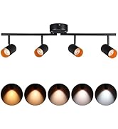 LEONLITE 36W 5CCT LED Track Lighting Fixtures Ceiling Dimmable, 4 Light Directional Track Fixture...
