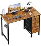 Lufeiya 40 inch Computer Desk with 4 Drawers, Kids Student Small Desks for Home Office Small Spac...