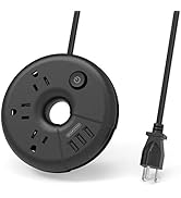 Travel Power Strip with USB Ports, NTONPOWER Portable Desktop Charging Station with 3 Outlets 3 U...
