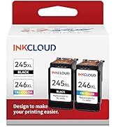 INKCLOUD Compatible Ink Cartridges Replacement for Canon PG-245XL CL-246XL for Canon Pixma MX492 ...