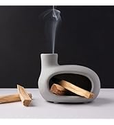 MOUGIGI Terracotta Palo Santo Holder - Modern Incense Burner, Cone Burner, Tabletop Fireplace - P...