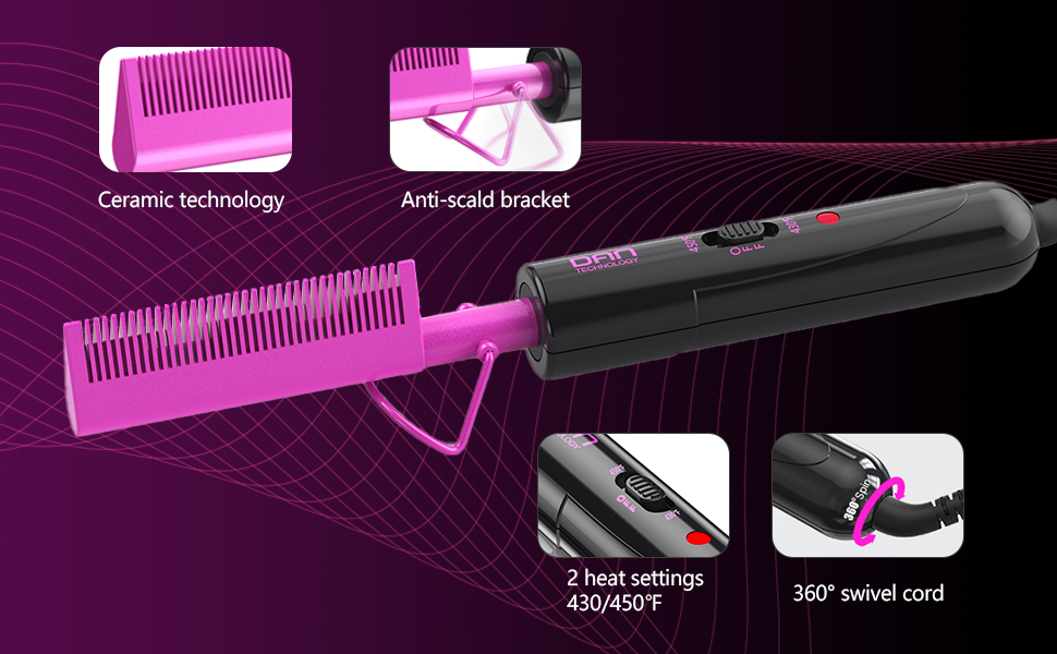 hot comb for wigs human hair,hair hot comb,flat iron,hair straightener,straightening iron