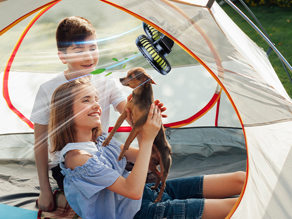 Nauttxon Protable and Comfortable Car Fan Battery Operated for Backseat Kids