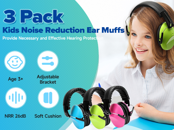 3PACK kids ear protection