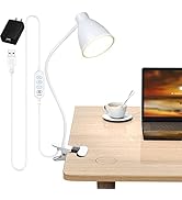 BOHON Clamp Lamp Reading Light 3 Color Modes 10 Brightness Dimmer Bedside Lamp 10W 38 LED Desk La...