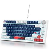 Guffercty kred 75% Mechanical Keyboard with Knob, Custom Silent Gasket Mounted TKL Gaming Keyboar...