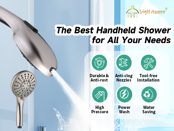 hand held shower head nickel