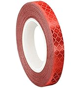 3M 3432 Red Micro Prismatic Sheeting Reflective Tape – 0.5 in. X 15 ft. Non Metalized Adhesive Ta...