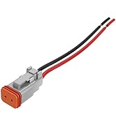 4WDKING 2 Pin DT DTP Female Wiring Harness, IP68 Waterproof, 16 AWG Automotive Electrical Connect...