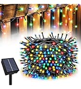 Solar String Lights Outdoor Waterproof 33ft 100LED 8 Modes Twinkle Fairy Lights, Solar Lights for...