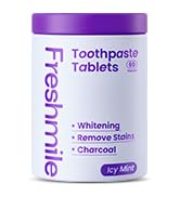 Freshmile Whitening Toothpaste Tablets with Nano-Hydroxyapatite (NHA) for Smokers, Fluoride-Free,...