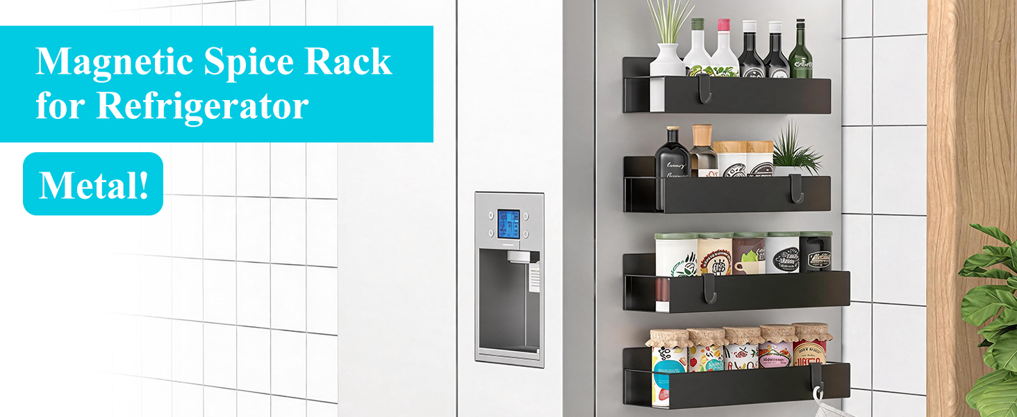 magnetic spice rack for refrigerator