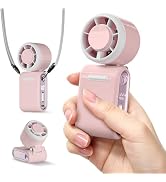 Mini Portable Handheld Turbo Fan, 0.2 lb &amp; 12 Hrs Long-Lasting, Whisper-Quiet,100-Speed High-Velo...