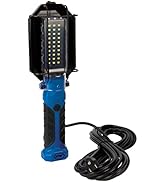 Performance Tool W2237 25' 18GA 1,000 lumen 120V LED Drop Light with Extra Built in 120V Outlet, ...