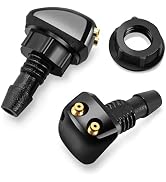 Fkewp 2 PCS Front Windshield Washer Nozzles, Double-Hole Automotive Windscreen Wiper Washing Jets...