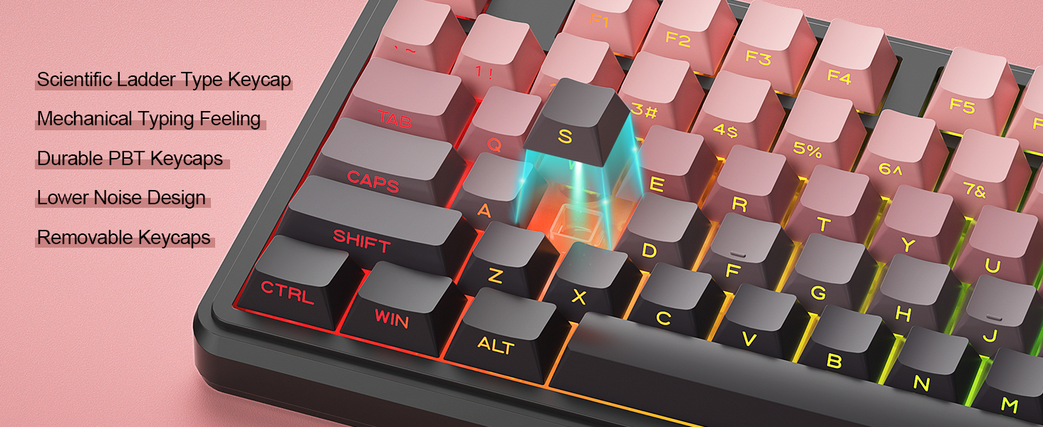 gaming keyboard with number pad usb wired keyboard Rainbow keyboard