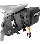 WOTOW Bike Saddle Bag - Waterproof Bike Seat Bag Expandable to 2L - Reflective Bicycle Under Seat...