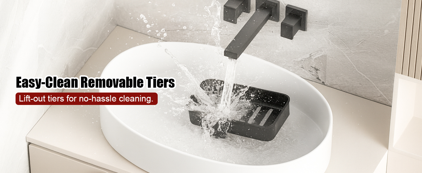 Easy-Clean Removable Tiers