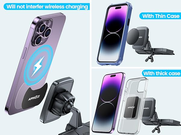 will not interference wireless charging