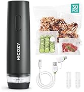 HiCOZY Compact Vacuum Sealer for Food with Visible Water Tank, Portable Handheld Vacuum Sealer Ma...