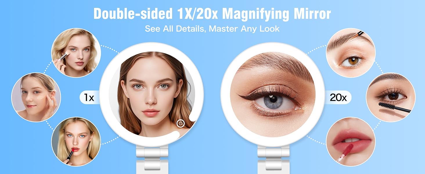 Magnifying Mirror with Lights