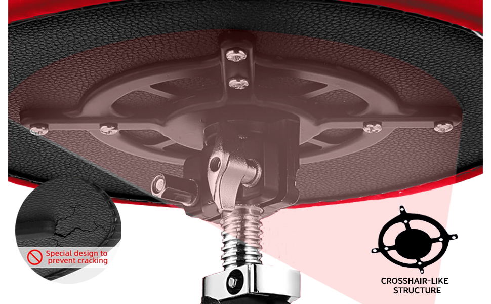 Professional Drum Throne, Seat Swivel Height Adjustable Chair Heavy Duty Stool for Drummer