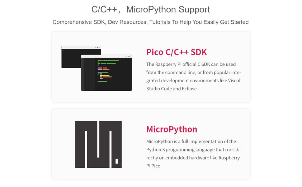 C/C++,MicroPython Support