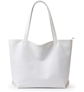 WLLWOO Soft Vegan Leather Tote Bag for Women Large Casual Hobo Handbags Zipper Shoulder Work Dail...