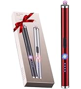 COMANYI Electric Candle Lighter Rechargeable Plasma Flameless USB Lighter with Safety Lock Dual A...