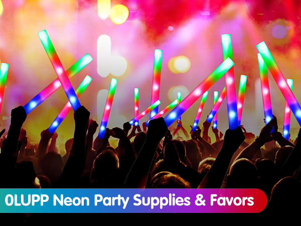0LUPP Neon Party Supplies &amp; Favors