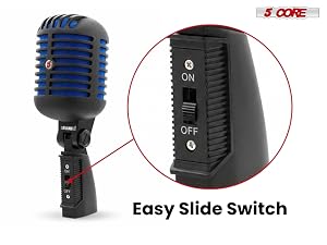 RTRO MIC CH BLK-BLU