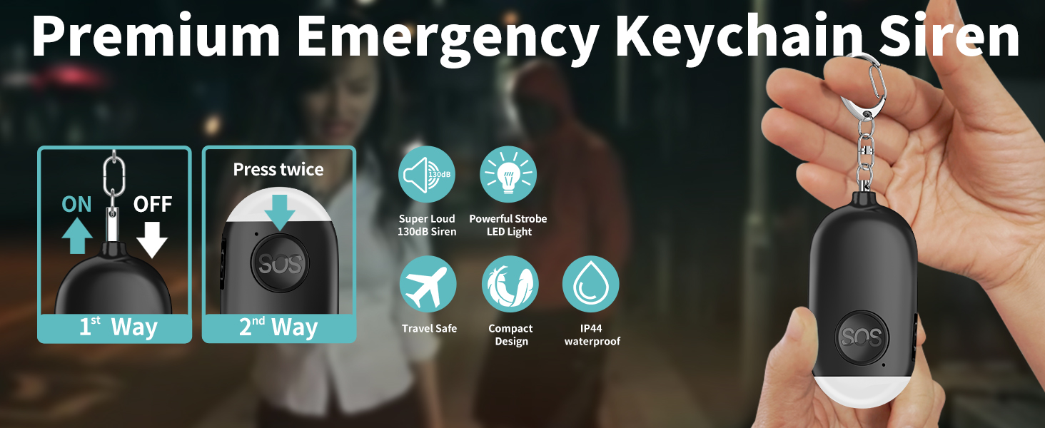 Premium Emergency Keychain Siren