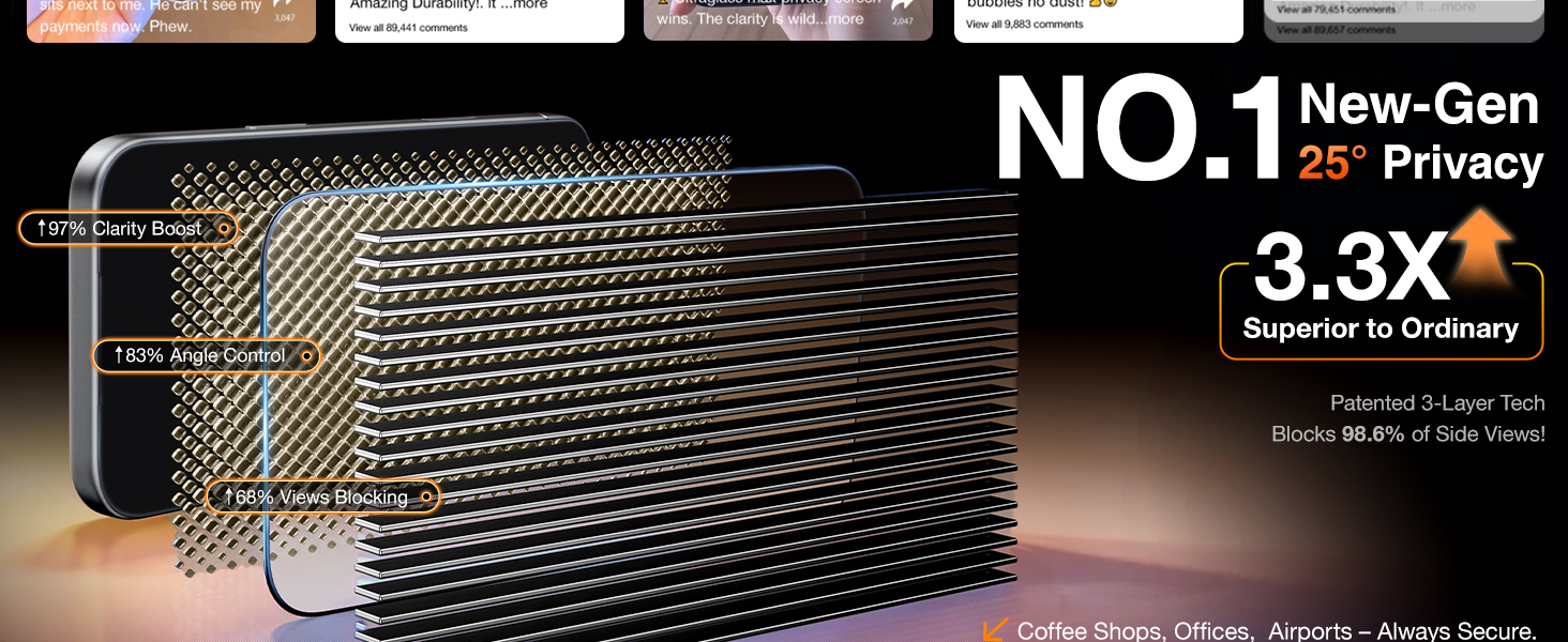 iphone 15 pro max screen protector privacy glass