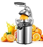 Electric Citrus Juicer Squeezer, Reemix Powerful Orange Juicer with Zine Alloy Die Casting Shell,...
