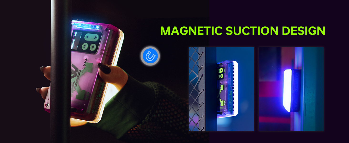 VILTROX Magnetic RGB Video Light 360° Full Color Portable LED Camera Light Panel 