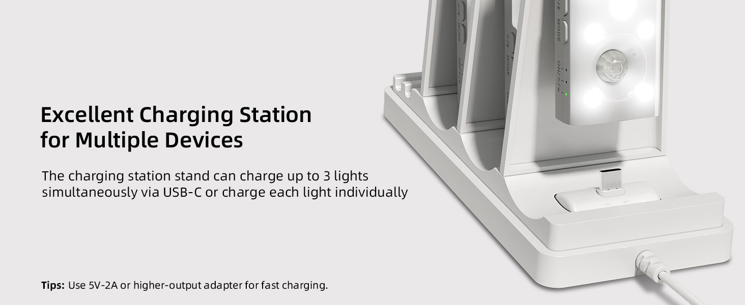 under cabinet lights with charging station
