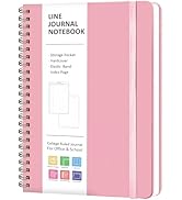 VALOME Journaling Notebooks, A5 Lined Spiral Notebook for Women &amp; Men, 146 Pages College Ruled Ha...
