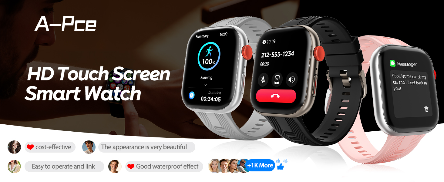 A-Pce HD Touch Screen Smart Watch