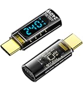 Jadebones 2 Pack USB C Adapter with Digital Display, PD 240W USB-C Male to Female Connector for i...