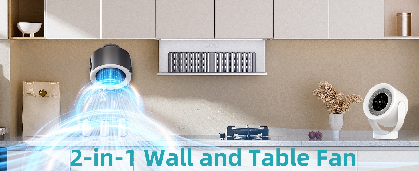 2-in-1 Wall and Table Fan