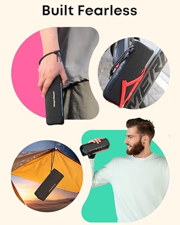 Wireless outdoor speaker for hiking, bike, camping, party