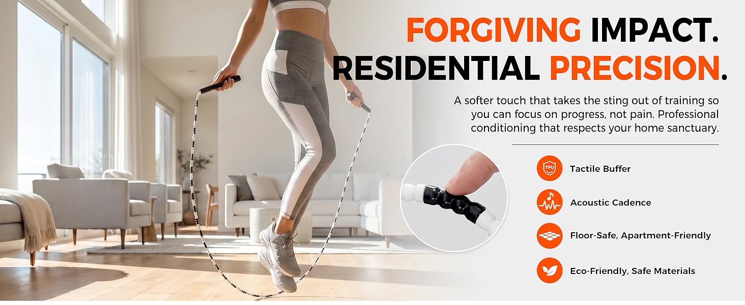 Adjustable Soft Beaded Jump Rope