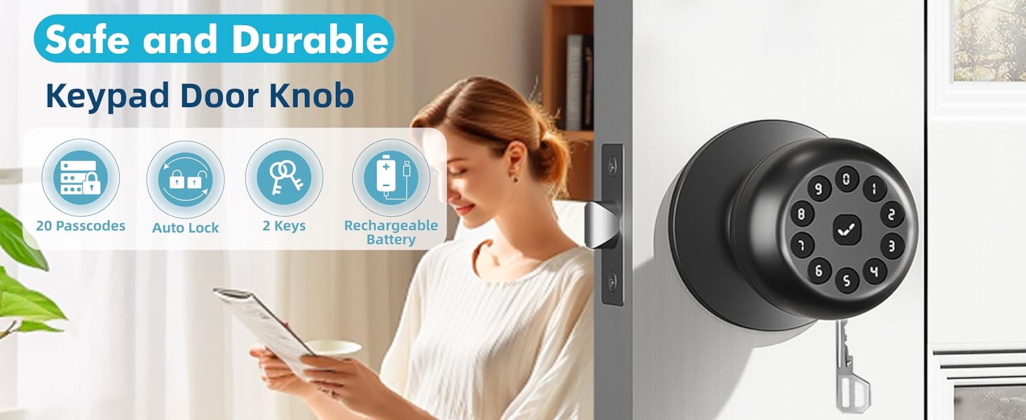 door knob with keypad