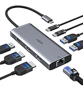 USB C HUB Dual HDMI Adapter for MacBook Pro Air,Docking Station Dual Monitor,USB C Multiport Adap...